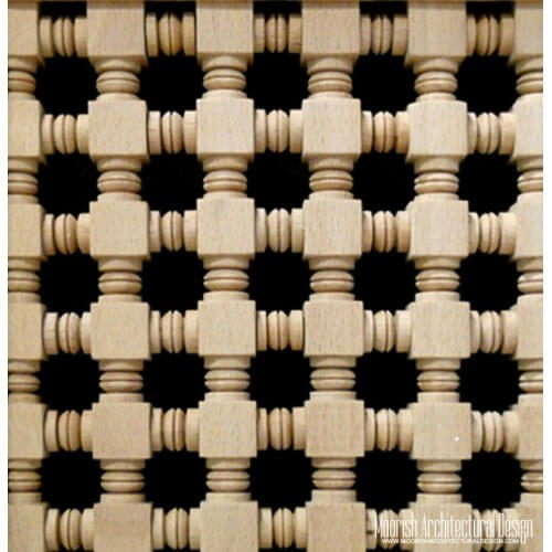 Moroccan Wood Lattice Screen 01