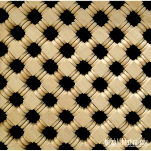 Moroccan Wood Lattice Screen 03