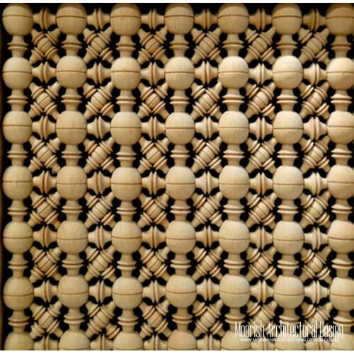 Moroccan Wood Lattice Screen 06