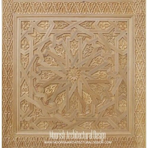 Moroccan Carved Wood Panel 07